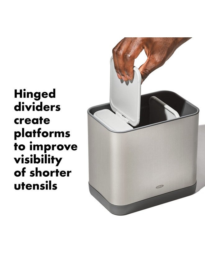 OXO OXO Good Grips Adjustable Stainless Steel Organizer, Large Utensil Holder  - Image 3