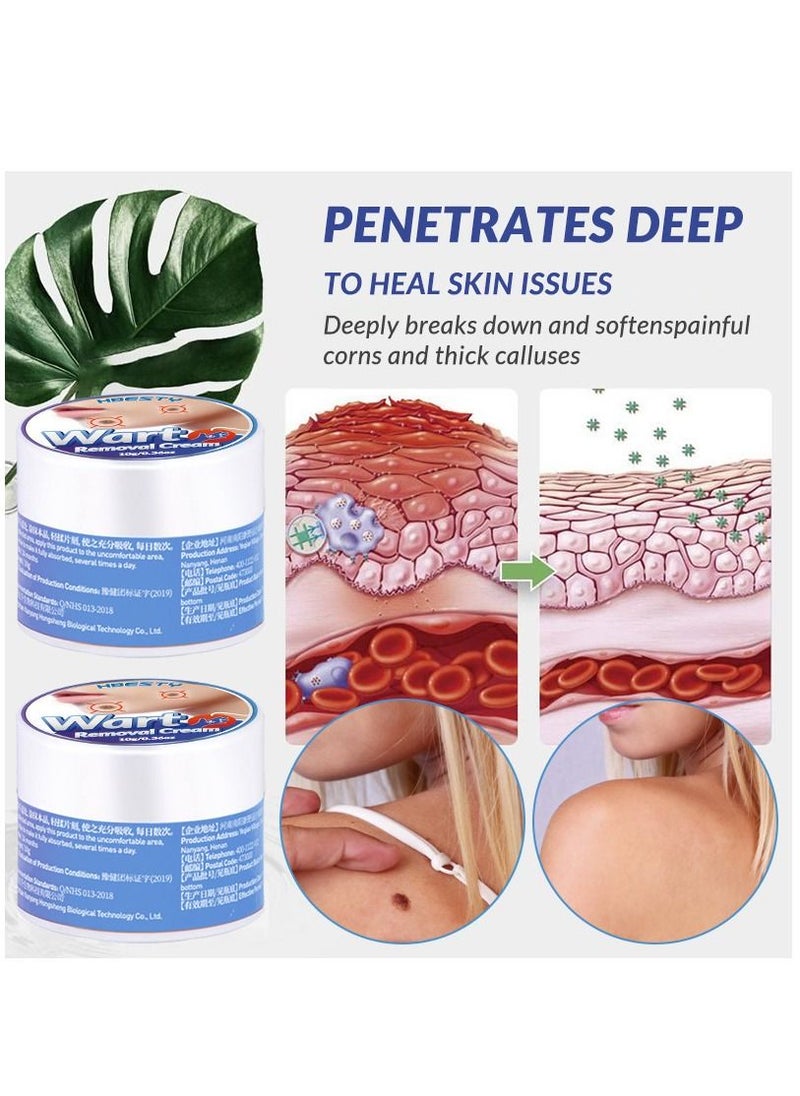 HBESTY - 2 Pieces Wart Removal Cream Quick & Safe Removal Of Verruca Removing Against Wart Corn & Callus Suitable For All Body Parts Remove Safe and Rapid Removal of Verruca Unisex - Image 1