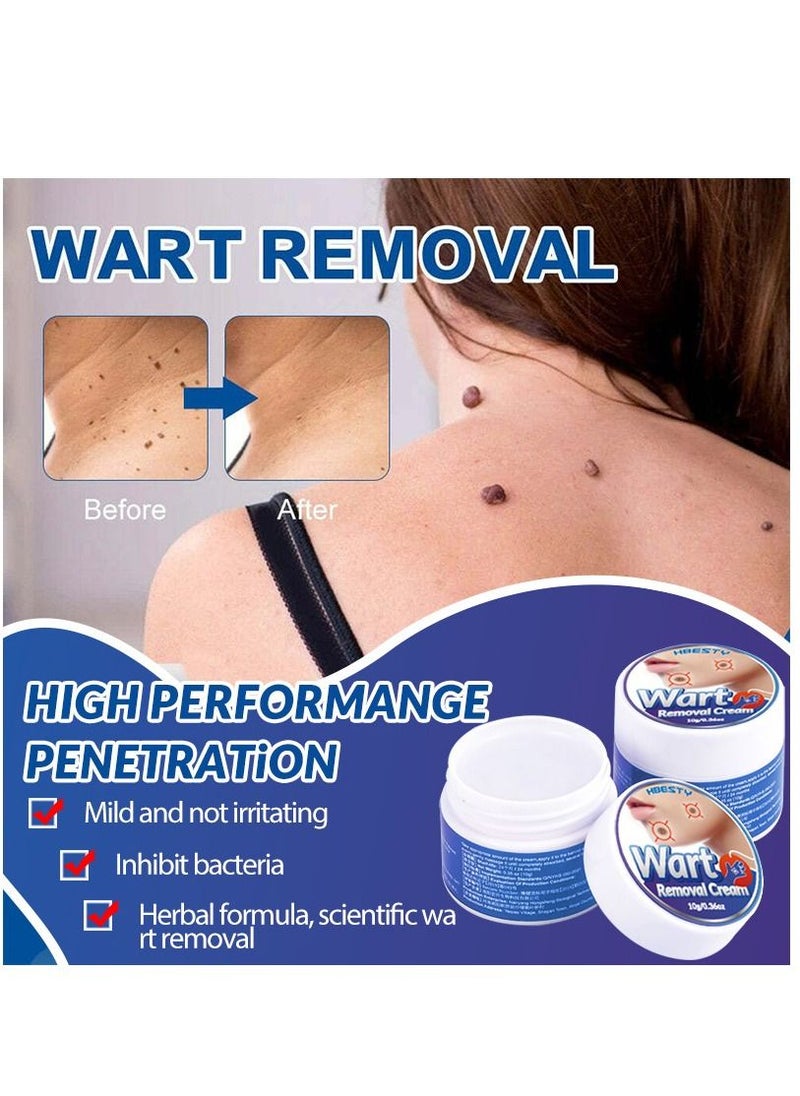 HBESTY - 2 Pieces Wart Removal Cream Quick & Safe Removal Of Verruca Removing Against Wart Corn & Callus Suitable For All Body Parts Remove Safe and Rapid Removal of Verruca Unisex - Image 1