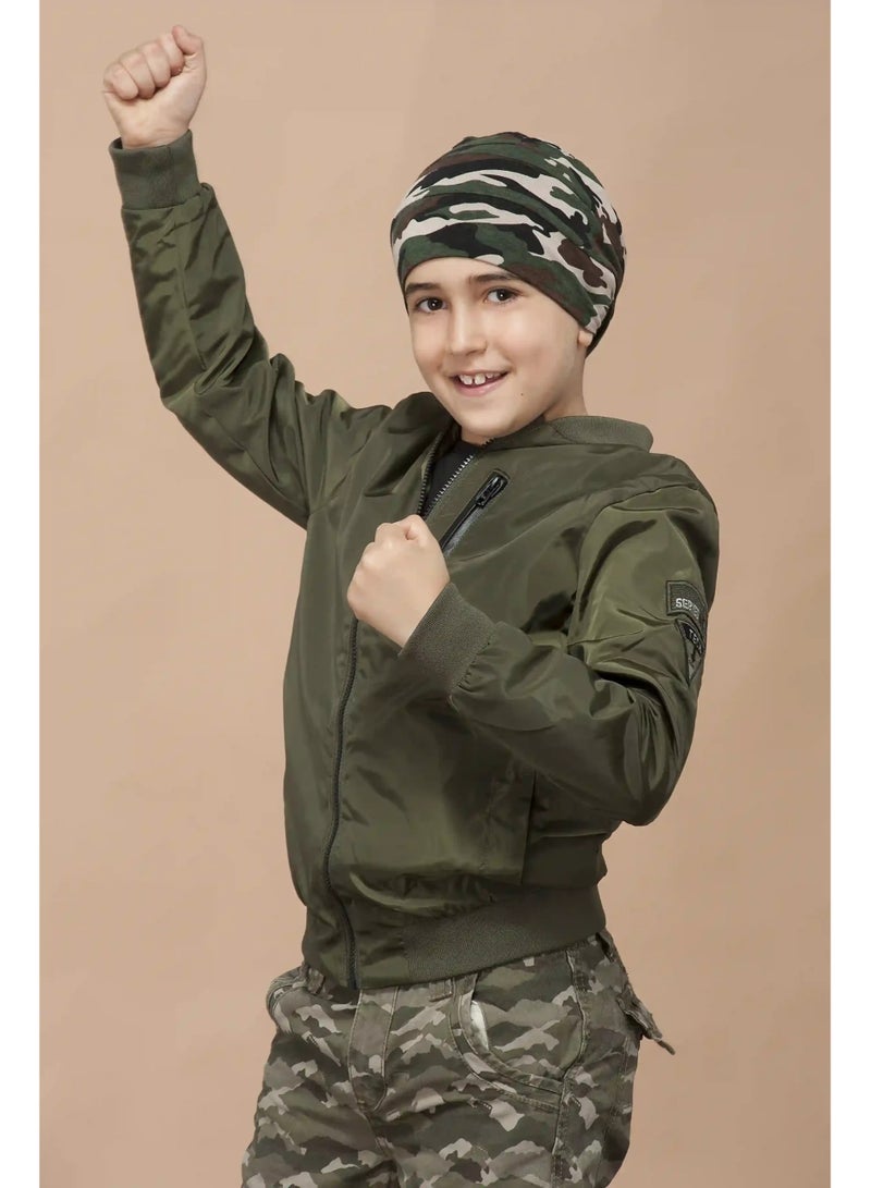 Rung Drew Military Design Beanie for Kids - Image 3