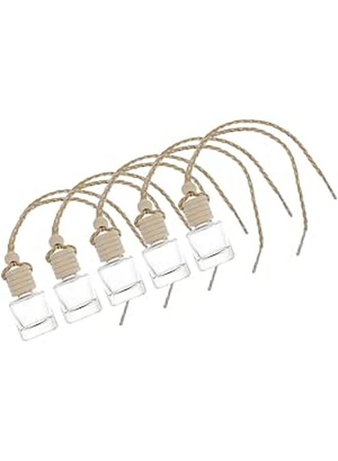 Empty Transparent Car Air Freshener Diffuser Pendant 5 Pack For Home Office Decor - Image 1
