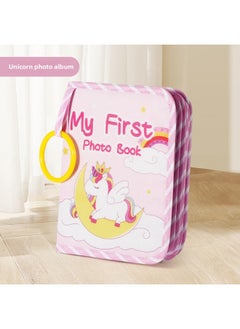 Generic Baby-Year-Old Cloth Book Early Education Baby Can't Tear Bite Tear Book Months Velcro Toy Quiet Book-Color:Unicorn Photo Album Cloth Book  - Image 1