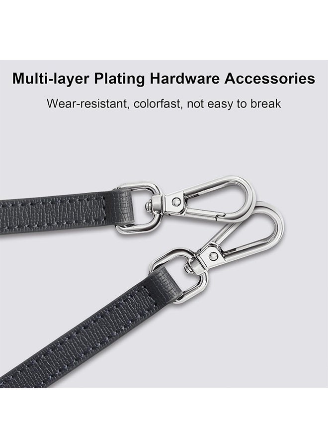 أحزمة جلدية قابلة للتعديل للحقائب، حزام كتف بديل للحقائب الصغيرة، حزام كتف بديل مقاوم للثقب، أسود - Image 5