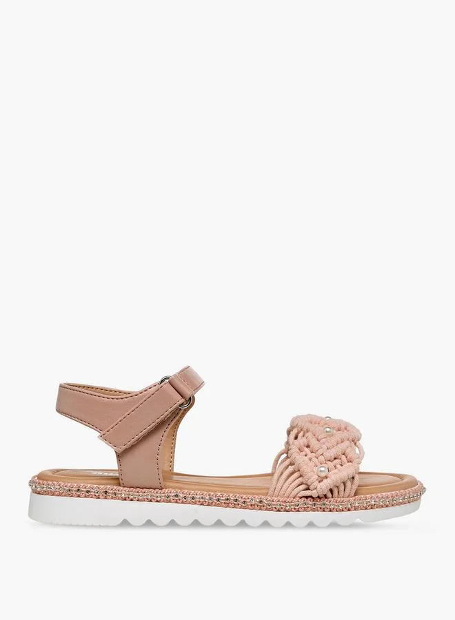 ليتل ميسي Girls Hook and Loop Sandals