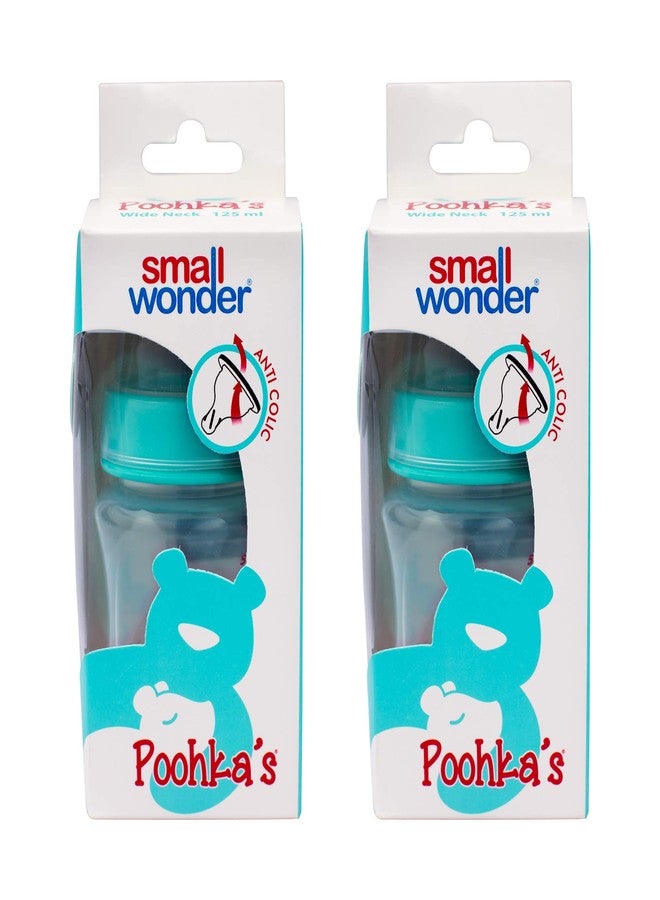 Small Wonder Baby Feeding Bottle Wide Neck Poohka's 150 ml Pack of 2, with Anti Colic Nipple, New Born/Infants/Toddler Upto 3 Years, BPA Free, Green Colour - Image 3