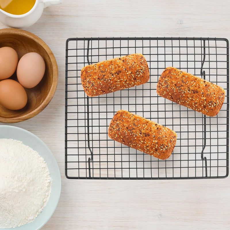 2pcs Stainless Steel Cooling Rack Cake Cooler Baking Rack Nonstick Kitchen Tool for Bread Cookies Muffins Cooling and Drying - Image 5