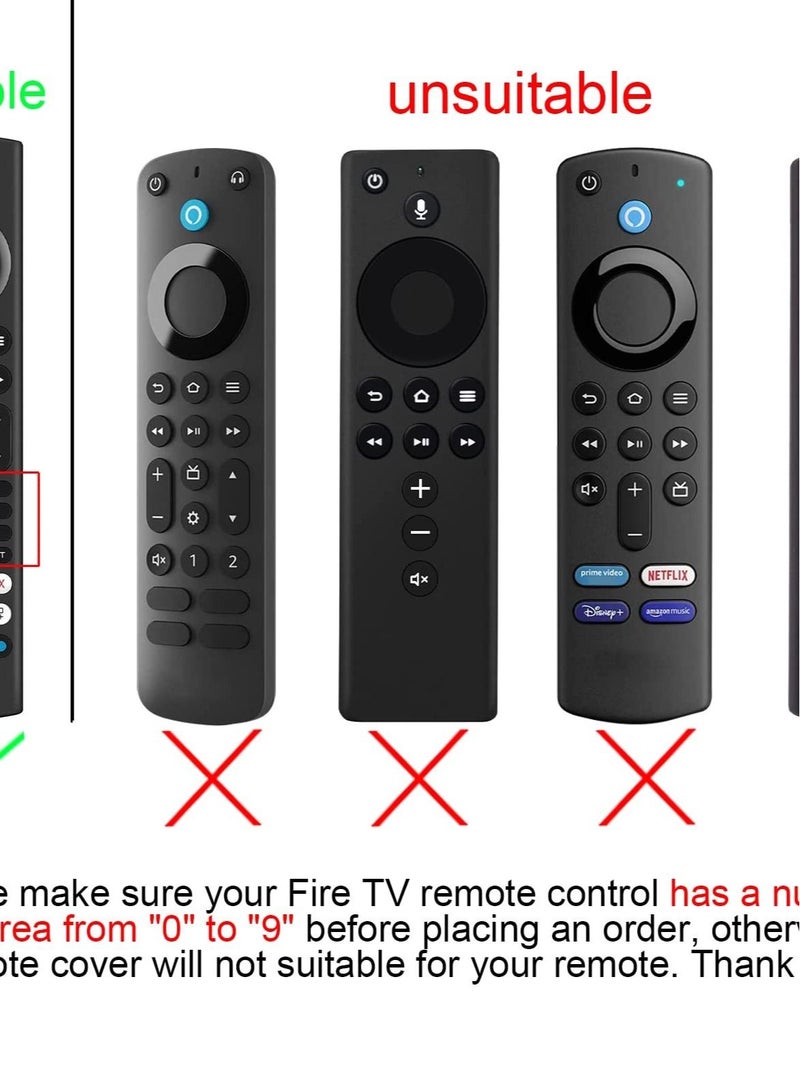 كابتن تيك Universal Black Silicone Remote Case, Shockproof and Skin-Friendly Cover for Xiaomi, Bush, Toshiba, JVC Fire TV Voice Remote Control. Keep Your Remote Safe and Stylish - Image 2