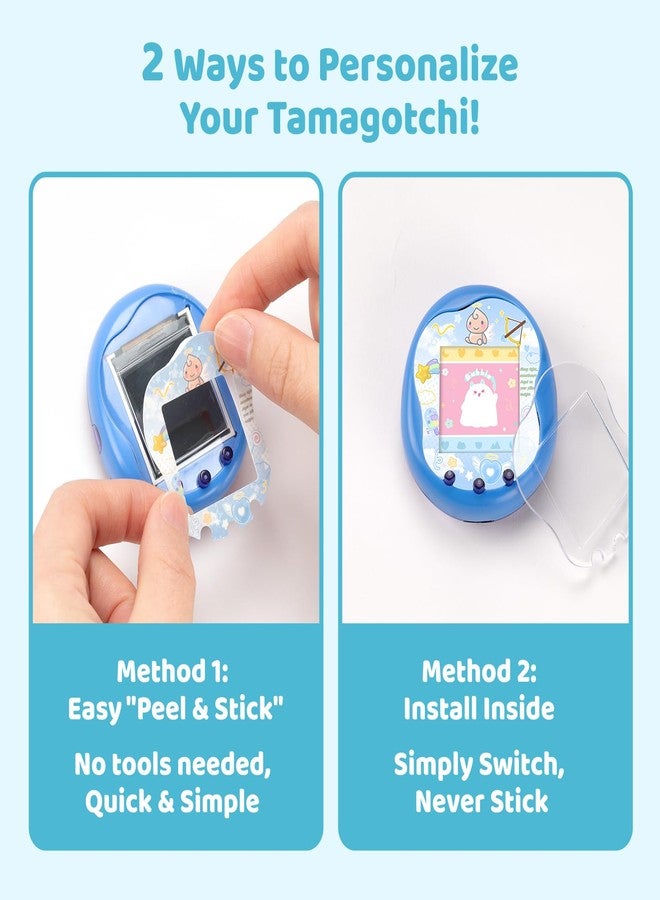 BUBBLELOGUS Angel Wing Protective Case for Tamagotchi Uni, Soft TPU Silicone Cover with Faceplate & Star Dust Plug, Anti-Scratch & Waterproof (Blue) - Image 4