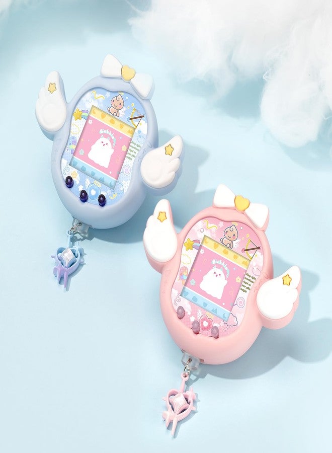 BUBBLELOGUS Angel Wing Protective Case for Tamagotchi Uni, Soft TPU Silicone Cover with Faceplate & Star Dust Plug, Anti-Scratch & Waterproof (Blue) - Image 5