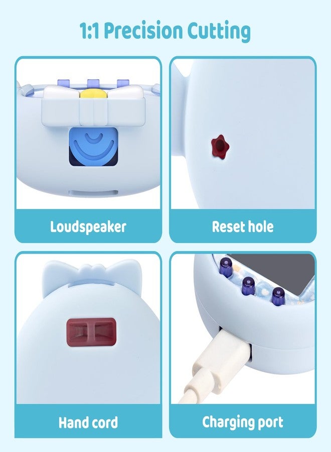 BUBBLELOGUS Angel Wing Protective Case for Tamagotchi Uni, Soft TPU Silicone Cover with Faceplate & Star Dust Plug, Anti-Scratch & Waterproof (Blue) - Image 3
