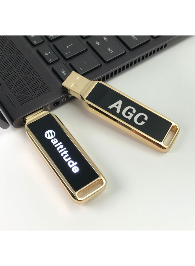 Metal Luminous USB Flash Disk Large Capacity 2.0 3.0 High-speed Business Gift USB Flash Disk 128G Luminous Car USB Flash Disk Wholesale-Color:U Disk + Gift Box Packaging-Capacity:USB2.0 64MB - Image 4