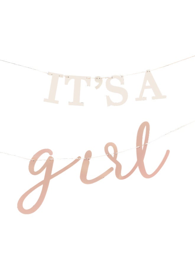 Ginger Ray It'S A Girl Baby Shower Bunting - Image 1
