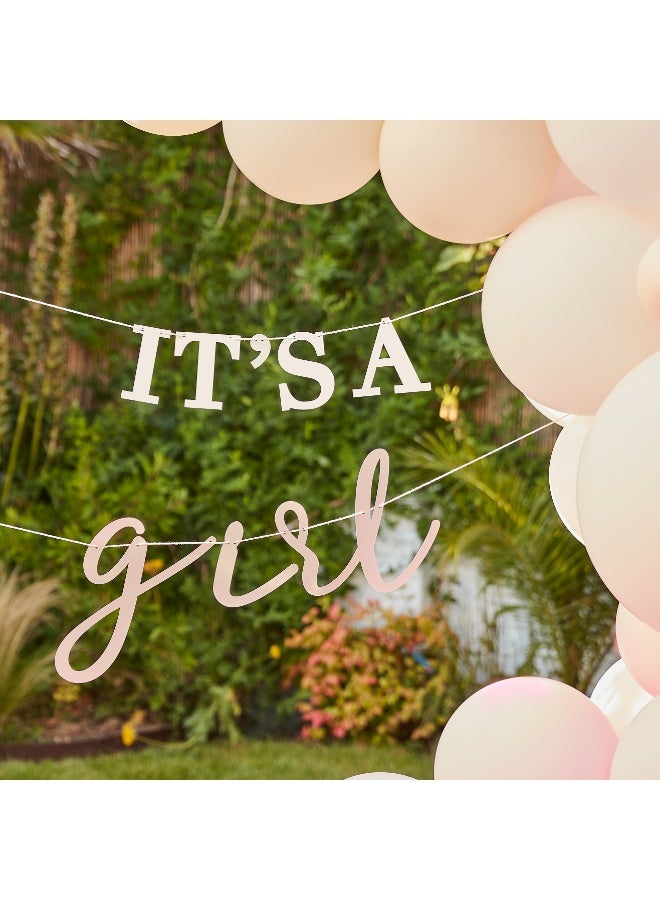 Ginger Ray It'S A Girl Baby Shower Bunting - Image 2