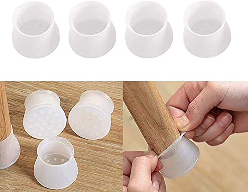 Anti-scratch Silicone Cover Set For Wood Floors, Rubber Pads Suitable For Chair Furniture (24) - Image 2