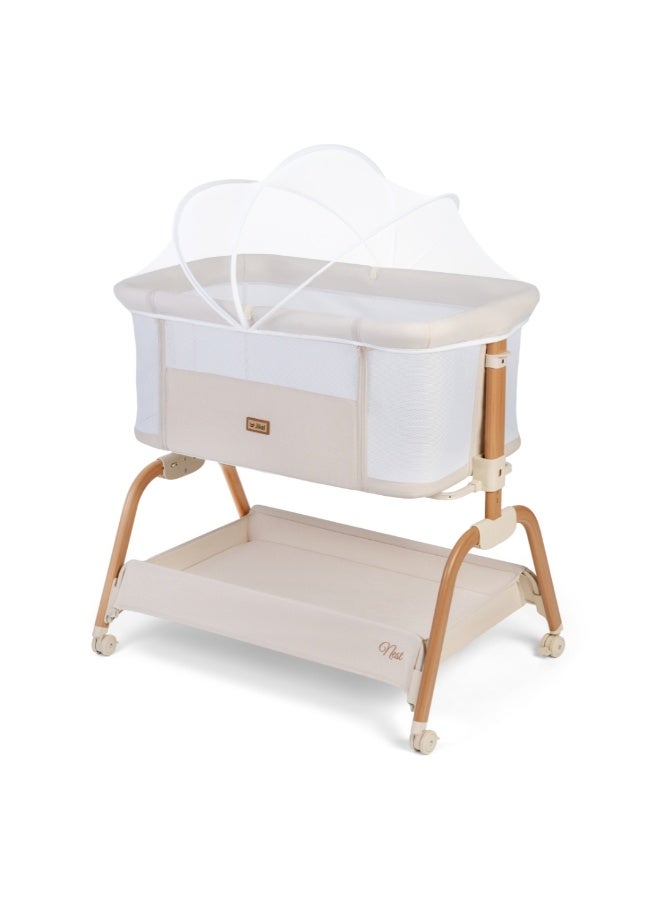 Jikel - Nest Co-Sleeper Bedside Crib - Soft Beige - Image 3