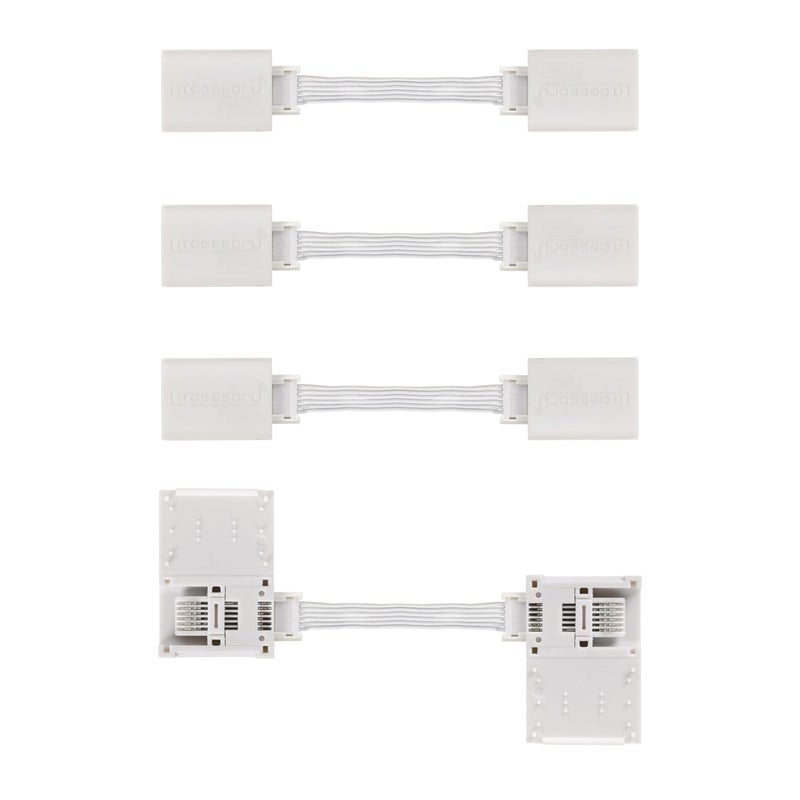 Litcessory Cut-End to Cut-End Extension Connector for Philips Hue/Solo Lightstrip (2in, 4 Pack, White - Micro 6-PIN V4 / Solo Lightstrip) - Image 3