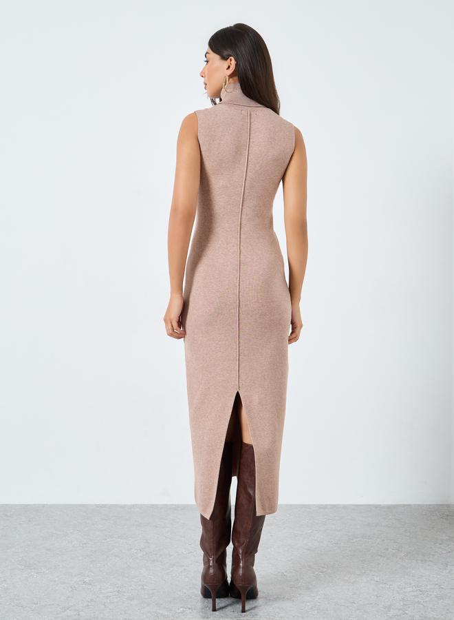 ستايلي فستان ميدي محبوك بلا أكمام - Image 5