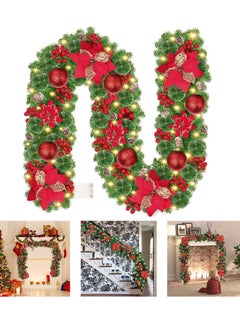 Beauenty 2.7m/9f Decorations Artificial Indoor, Artificial Garland Decoration, Outdoor Garland, for Stairs, Fireplace, Door  - Image 1