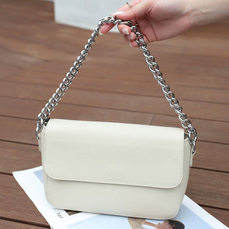 Bag Women'S New Fashion Chain Bag Genuine Leather Women'S Bag High-End Simple Shoulder Crossbody Bag Underarm Bag - Image 1