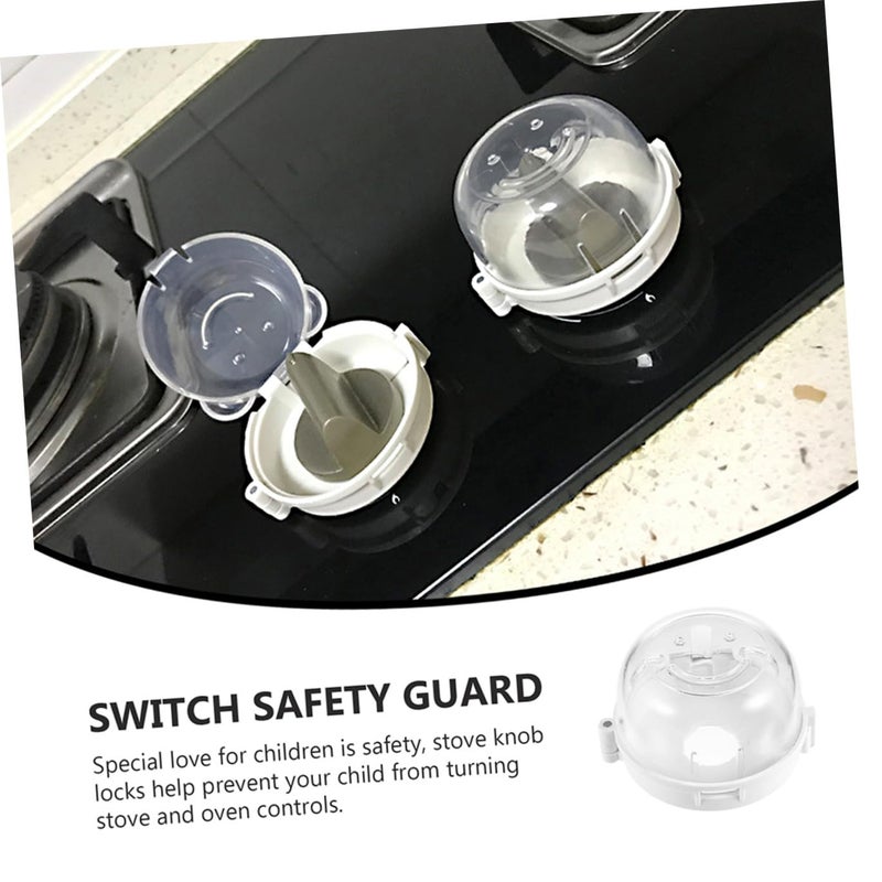 TOYANDONA 4Pcs Gas Knob Protection Cover for Safe Kitchen Stove Knob Safety Guard Durable and Easy to Install Prevents Accidental Activation of Gas Stove Oven - Image 3