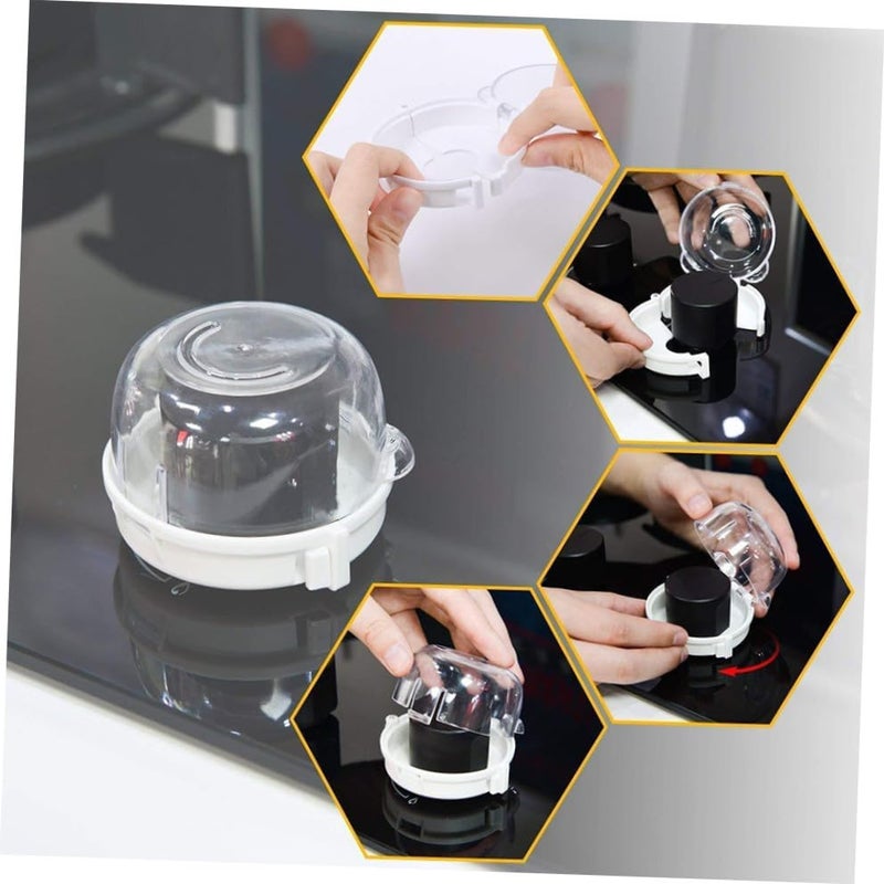 TOYANDONA 4Pcs Gas Knob Protection Cover for Safe Kitchen Stove Knob Safety Guard Durable and Easy to Install Prevents Accidental Activation of Gas Stove Oven - Image 5