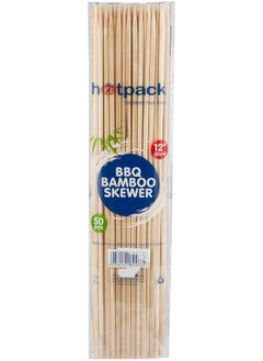 Hotpack Hotpack Disposable Barbecue Skewer, 12 inches, for Grill, Barbecue, 50 Pieces  - Image 1