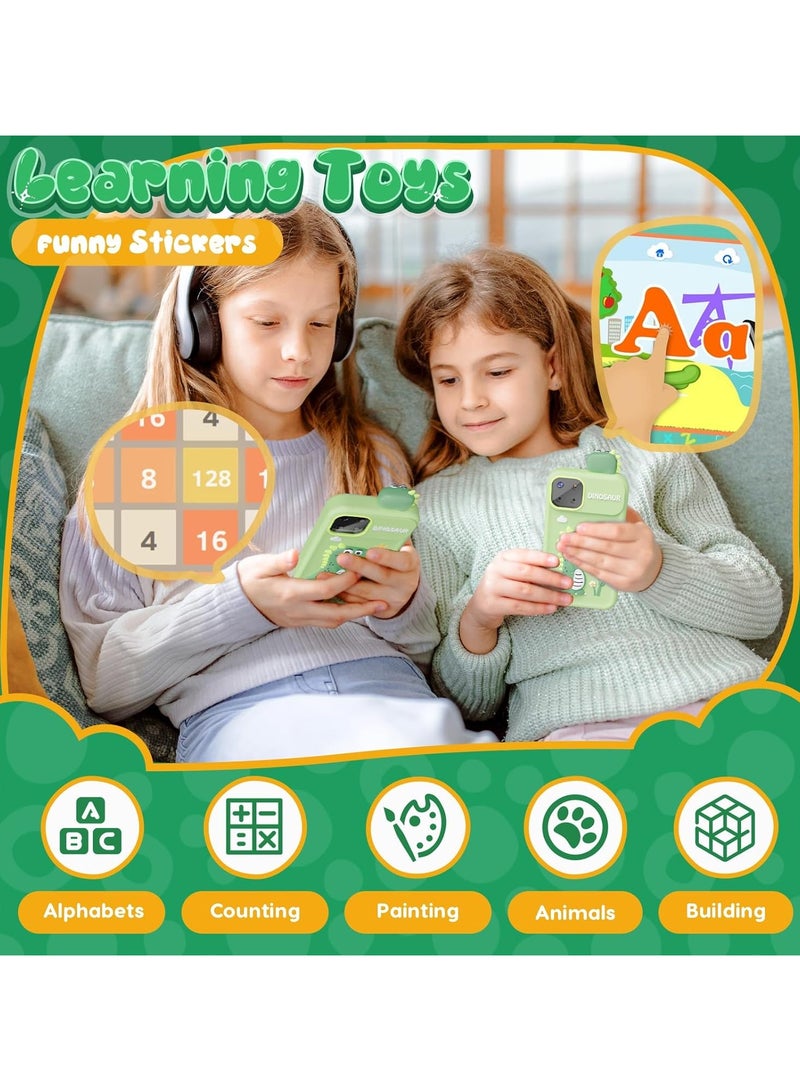 Kids Smart Phone Toys ,Dinosaurs Gift Toys for Kids Ages 3-9  Birthday Gifts Mini Smart Phone Toys with 2.8" Touchscreen 16 Learning Games Dual Camera Music Player, 32G SD Card - Image 4