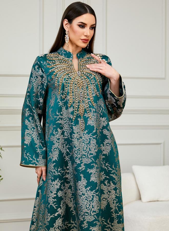 تايك تو جلابية بتفاصيل مزينة وقماش بارز الملمس - Image 2