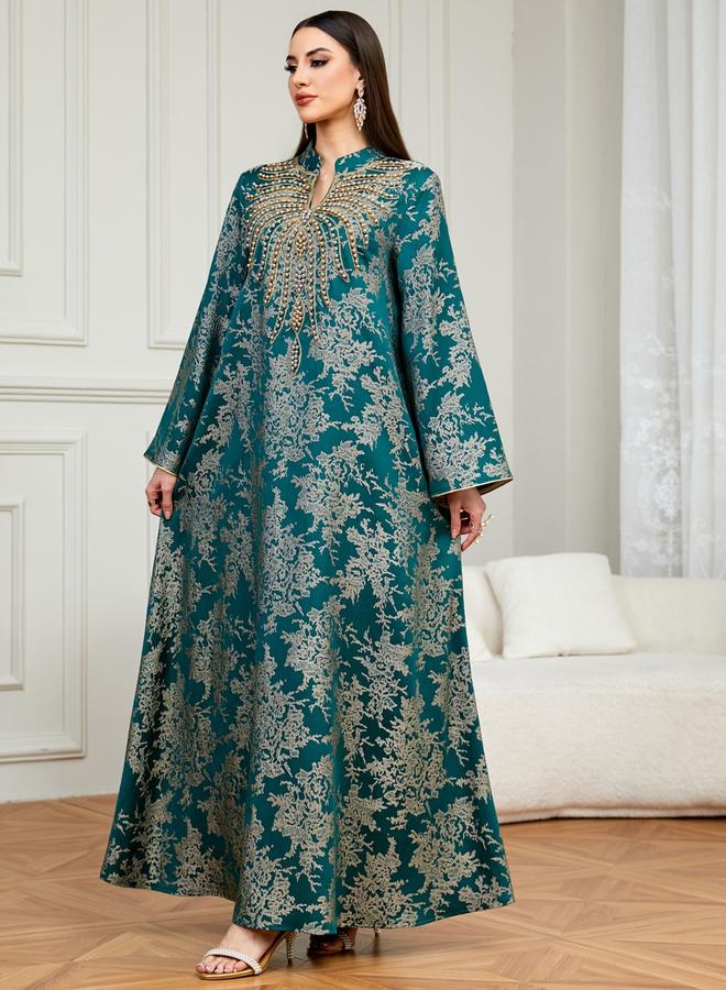 تايك تو جلابية بتفاصيل مزينة وقماش بارز الملمس - Image 3