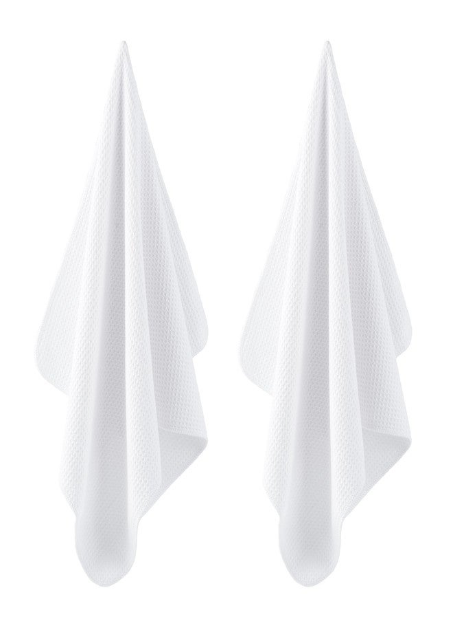 POLYTE Premium Microfiber Kitchen Dish Hand Towel Waffle Weave 18 Pack (16x28 in, White) - Image 2