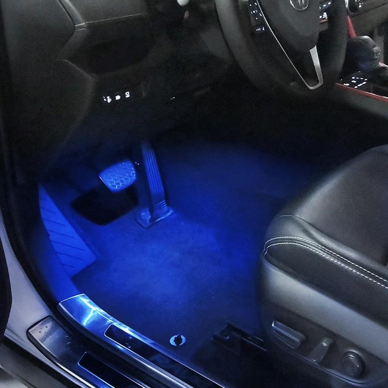 L2R for Toyota RAV4 (2019-2024) Under Dash Footwell Ambient LED Light Lamp Decoration Car Interior Accessories 2 PCS (Blue Light) - Image 3