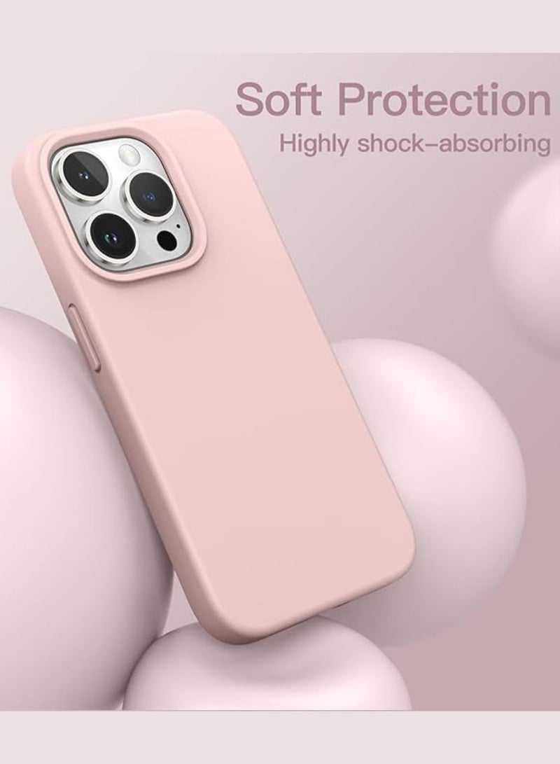 Yuwell iPhone 15 Pro Case Silicone Phone Case Shockproof Protective Case Cover Anti-Scratch Microfiber Lining 4 Layers Ultra Slim iPhone Case 6.1 Inch iPhone 15 Pro Silicone Case Pink - Image 5