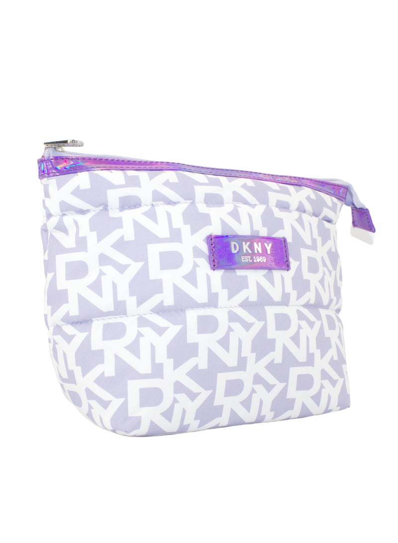 DKNY Signature Puffer T Stand Cosmetic Bag, Travel Make up Bag Small, Small Lightweight Cosmetic Bag Storage Bag, Small Makeup Bag, Travel Toiletry Bag - Image 4