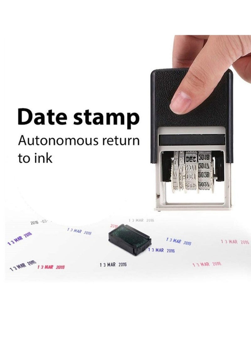 Mini Date printer, Economy Date Stamper, Self-Inking Date Seal Stamp, Great for Shipping, Receiving, Expiration and Due Dates Black - Image 5
