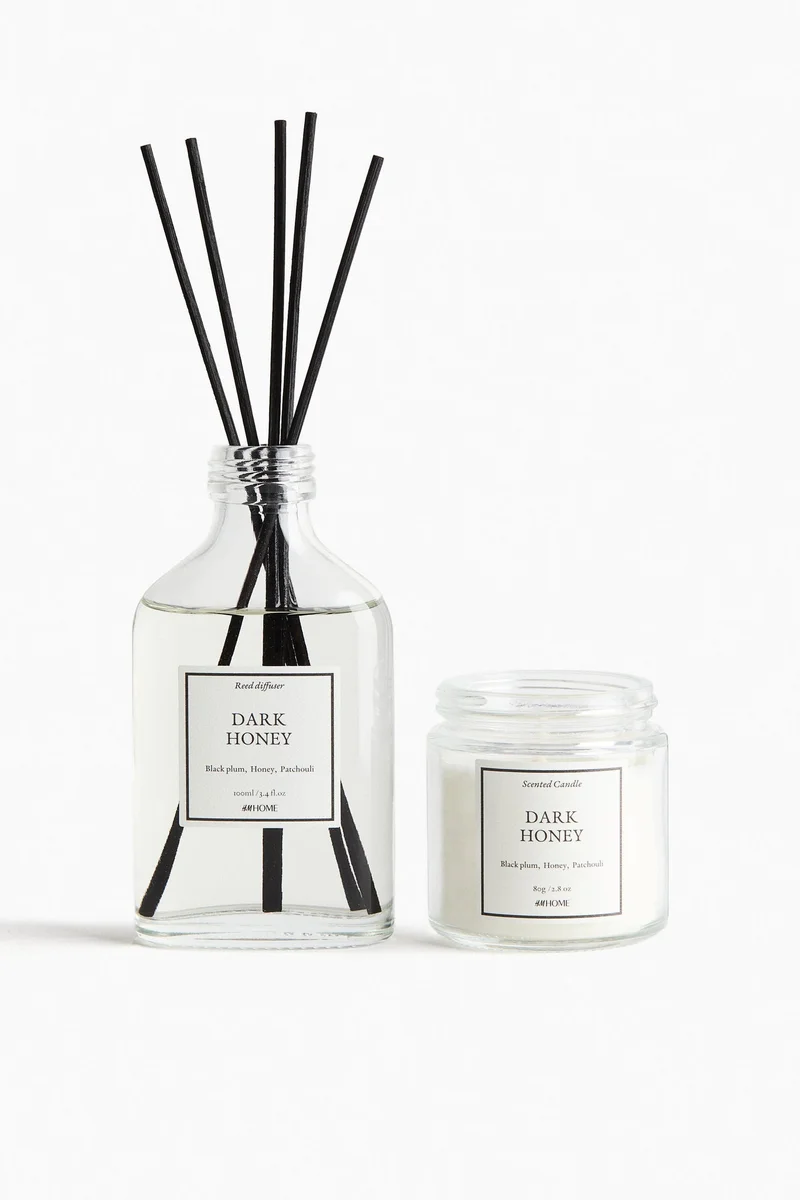 H&M Scented candle in glass holder