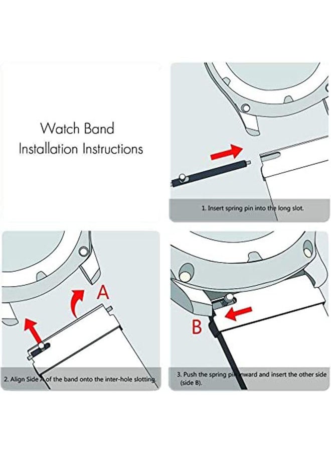 S-Color Samsung Galaxy Watch 5 Pro 45mm Strap With Magnetic Folding Buckle, 20mm Silicone Sport band for Galaxy Watch 5 40mm 44mm No Gap Wristband for Men Women White  - Image 5