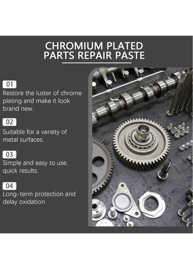 Homonth Repair Paste for Car, Multipurpose Chrome Plated Parts Repair Paste for Car, Car Scratch Removal Polishing Wax for Car, Car Door Handle Window Chrome Strip Repair Paste, Safe Auto Detailing Supplies - Image 3