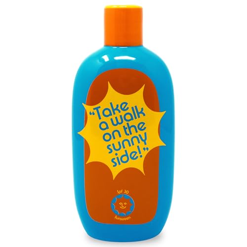 ban.do Vintage Inspired Sunblock Bottle Vase, Decorative Ceramic Vase, Large Flower Vase, Unique Sunblock Decor for Home/Kitchen/Office - Image 2