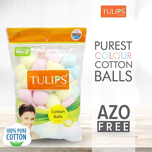 Tulips Multicolor Cotton Balls (50 Pieces) - Pack Of 3 - Image 2