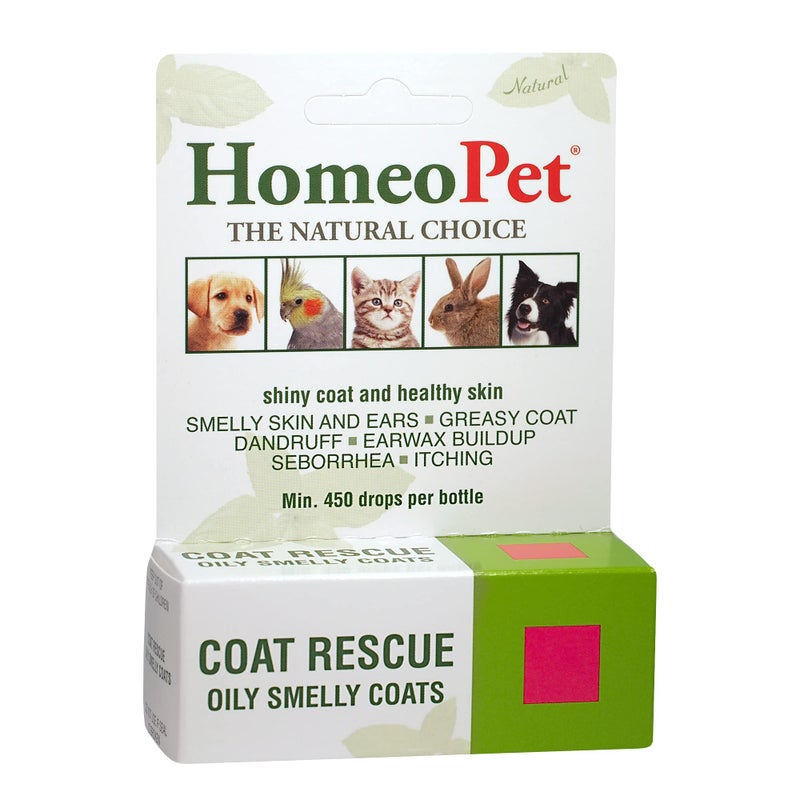 HomeoPet Coat Rescue, Skin and Coat Support for Pets, 15 Milliliters - Image 1