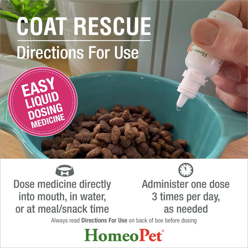 HomeoPet Coat Rescue, Skin and Coat Support for Pets, 15 Milliliters - Image 5