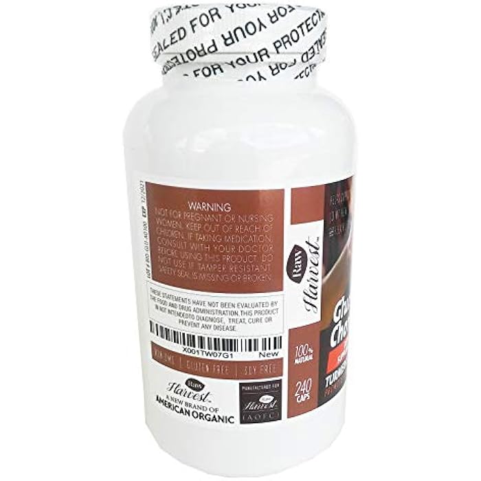 RawHarvest Glucosamine & Chondroitin with MSM, Turmeric, Ginger 240 Capsules 1500 mg per Serving - Image 3