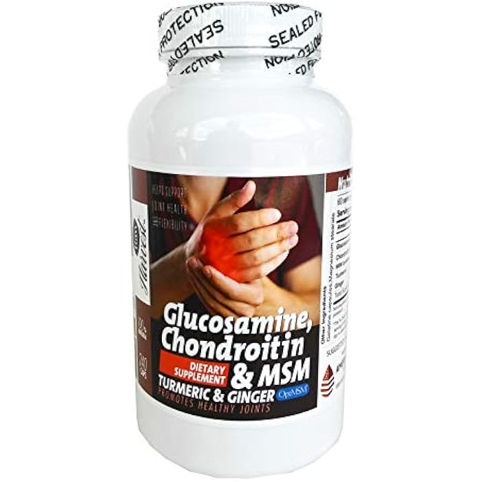 RawHarvest Glucosamine & Chondroitin with MSM, Turmeric, Ginger 240 Capsules 1500 mg per Serving - Image 1