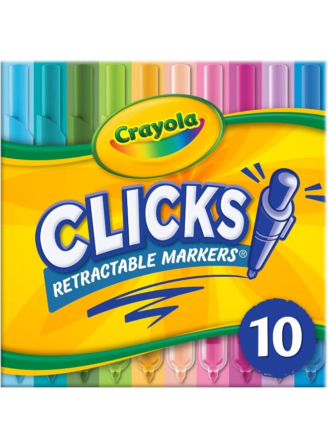 Crayola أقلام ماركر كرايولا القابلة للسحب 10 قطع قابلة للغسل، جريئة ومشرقة - Image 4