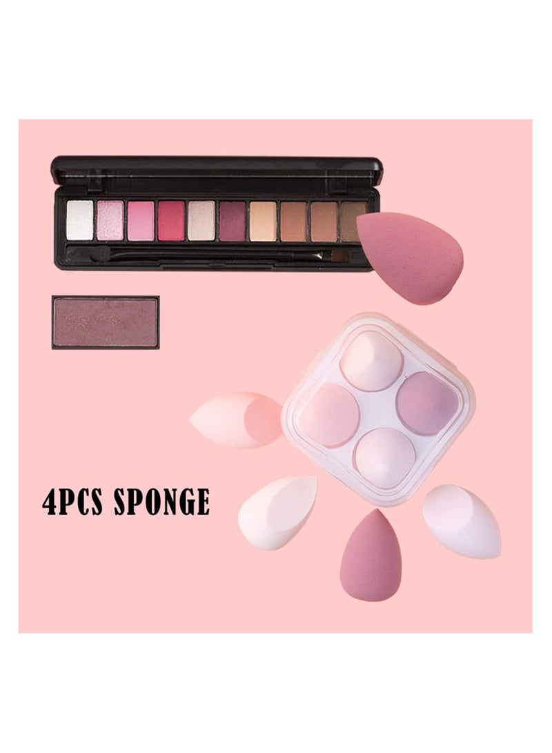 eam, Powder 4 قطعة من مستحضرات التجميل الإسفنج مجموعة - 4 قطع من مستحضرات التجميل الإسفنج مختلطة مع البيض مربع ، مثالية كريم ، ومسحوق السائل ( الوردي ) - Image 2