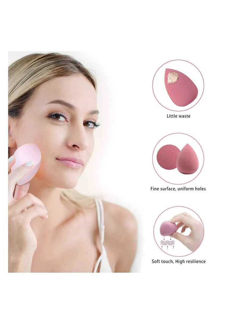 eam, Powder 4 قطعة من مستحضرات التجميل الإسفنج مجموعة - 4 قطع من مستحضرات التجميل الإسفنج مختلطة مع البيض مربع ، مثالية كريم ، ومسحوق السائل ( الوردي ) - Image 5