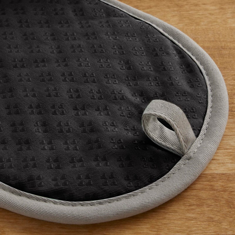 KitchenAid Asteroid Pot Holder 2-Pack Set  Black  6.5""x10"" - Image 2