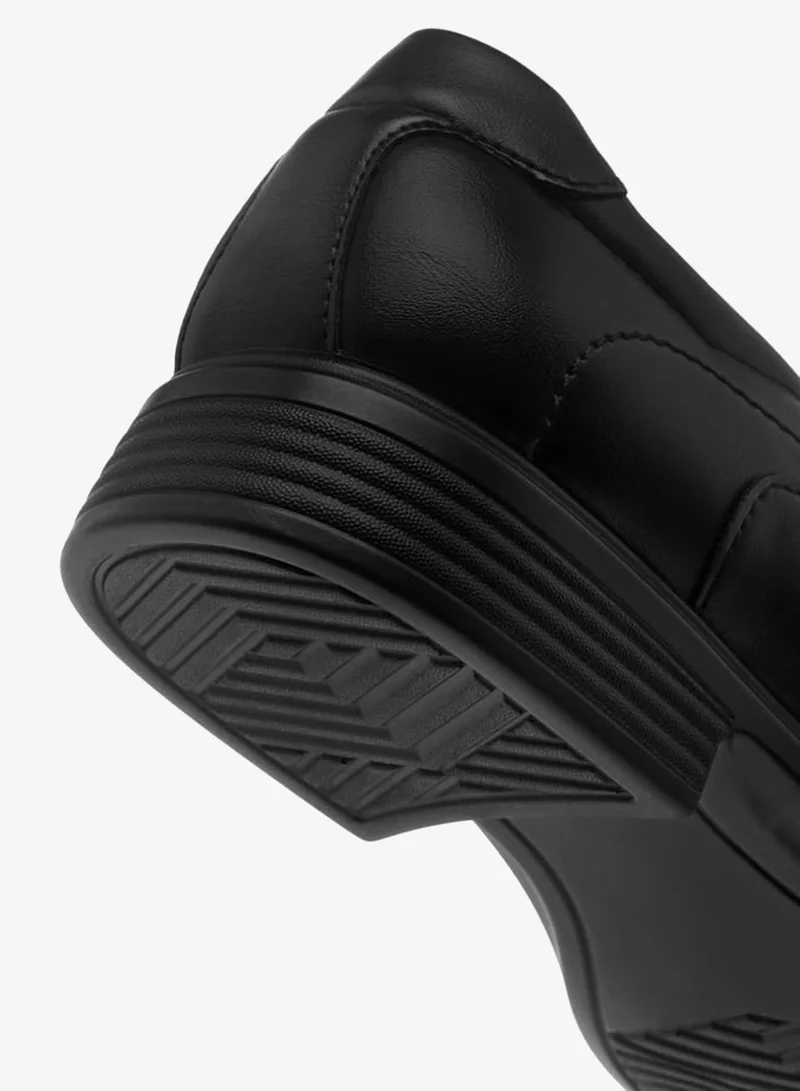 LBL by Shoexpress BLACK Panelled Slip-On Loafers for Men | Best Price UAE