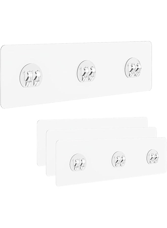 vesus Packs Strong Sticky, Replacement Adhesive Sticker Hook,Waterproof Heavy-Duty Sponge Holder Adhesives for Shower Caddy Basket Shelf, No Drilling Bath Transparent Adhesive Pad(10.2 x 2.76inch)  - Image 1