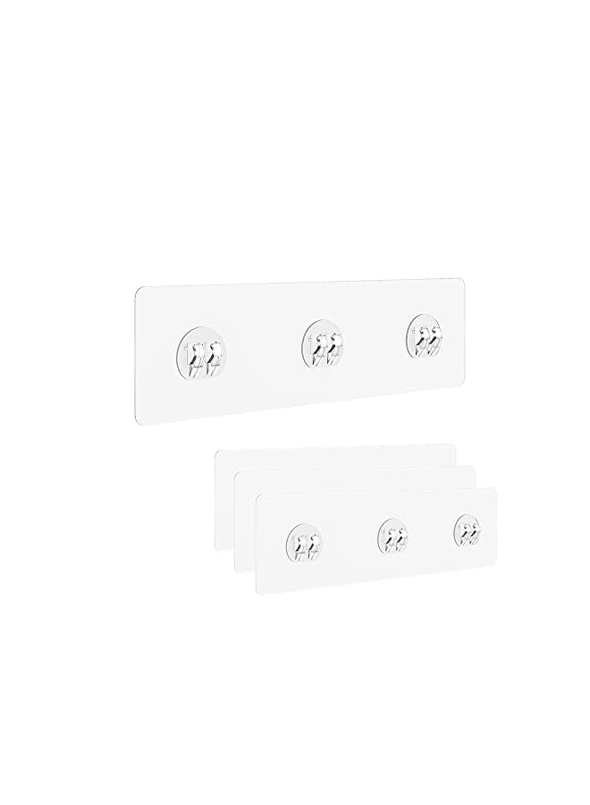 vesus Packs Strong Sticky, Replacement Adhesive Sticker Hook,Waterproof Heavy-Duty Sponge Holder Adhesives for Shower Caddy Basket Shelf, No Drilling Bath Transparent Adhesive Pad(10.2 x 2.76inch)  - Image 2